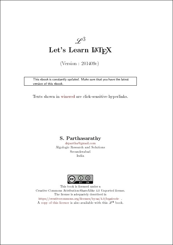 Let's Learn LaTeX